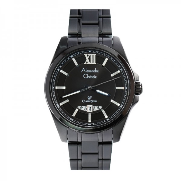 Alexandre Christie AC 8659 Full Black Man Steel MDBIPBA